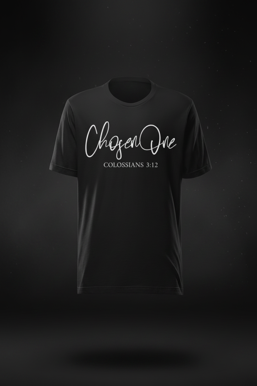 ELYON Essential Tee Black front dark studio